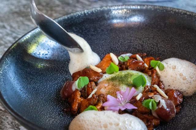 Plat Restaurant Gastronomique Hauteluce Les Saisies en Savoie La Ferme du Chozal